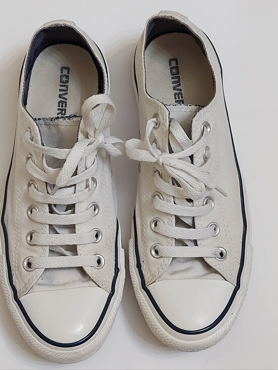 Converse Shoes - Converse Women Canvas Low-Top Sneakers with Navy Trim